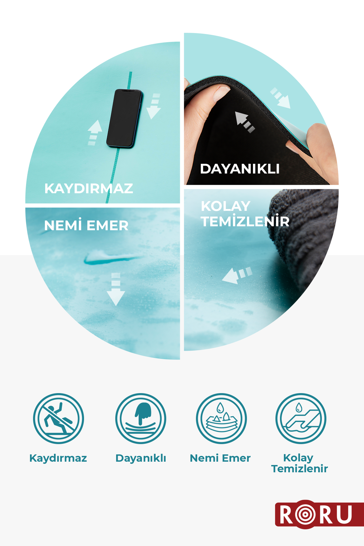 RORU Concept Sun Series Profesyonel Seyahat Yoga Matı 2.5mm