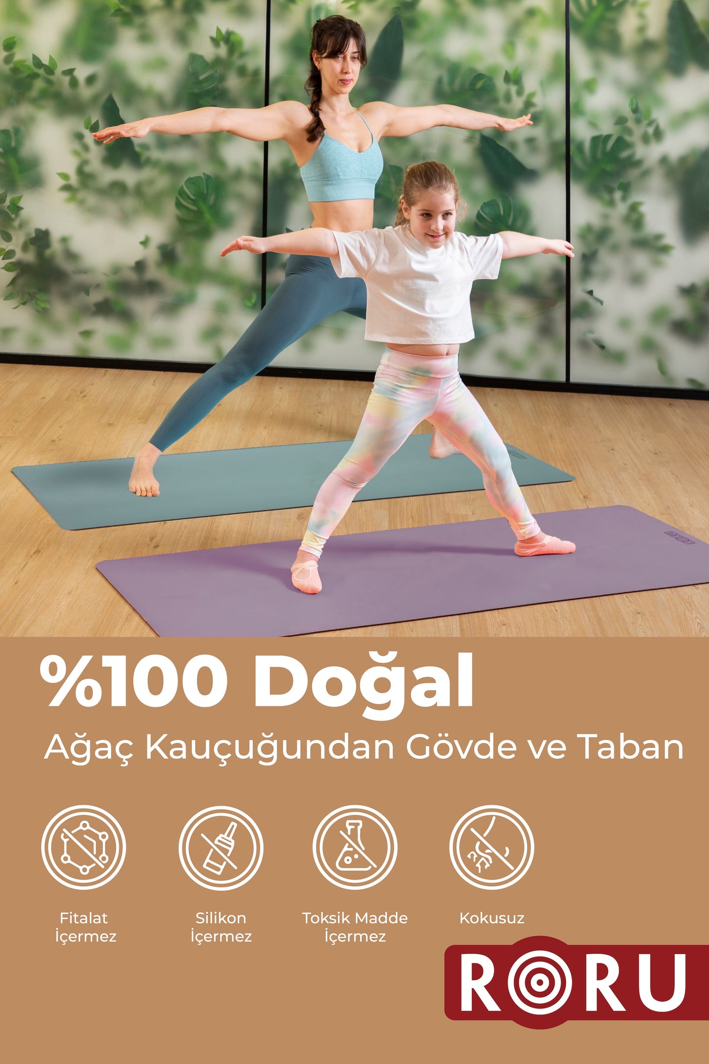 RORU Classic Sun Series Profesyonel Yoga Matı 4 mm