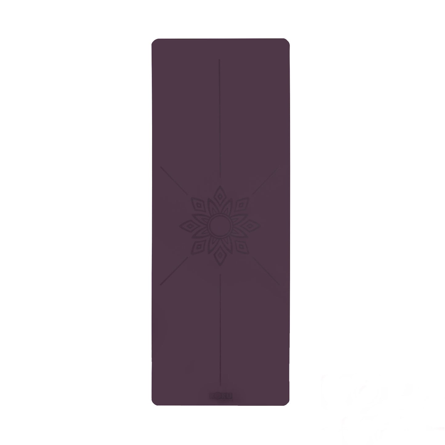RORU Classic Sun Series Çiçek Desenli Profesyonel Yoga Matı 4 mm
