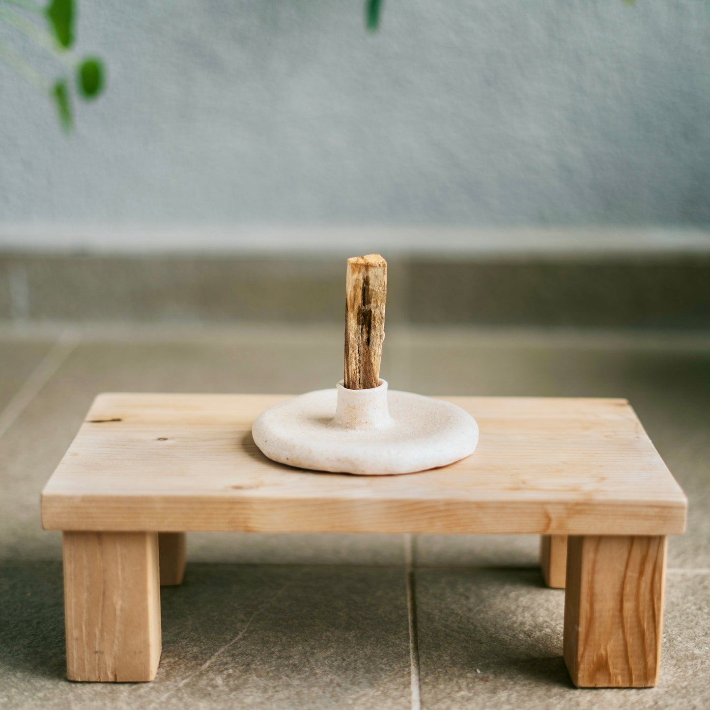 El Yapımı Seramik Palo Santo Tütsülük + Palo Santo 1 Adet Hediye