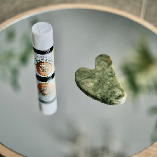 Yüz Yogası - Yüz Masajı Uygulaması için Guasa - Roller -Mantar