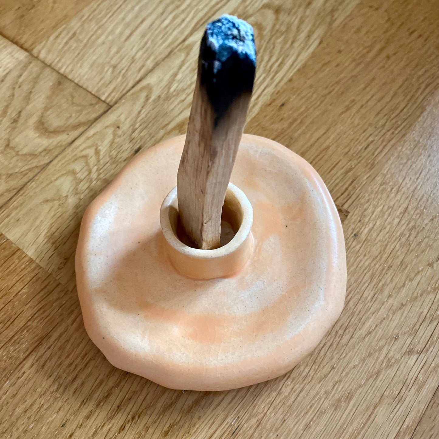 El Yapımı Seramik Palo Santo Tütsülük + Palo Santo 1 Adet Hediye