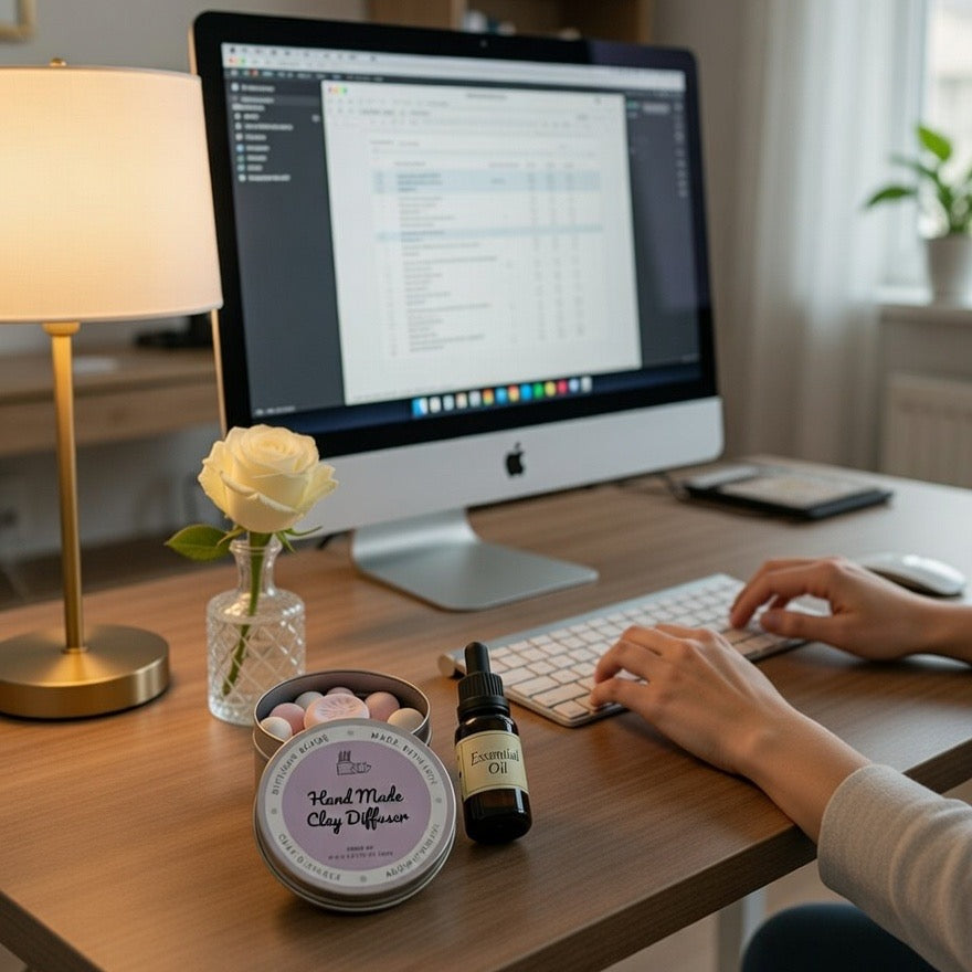 El Yapımı Seramik Difüzör Boncukları – Aromaterapi Taşları | Doğal Kokuyla Huzur