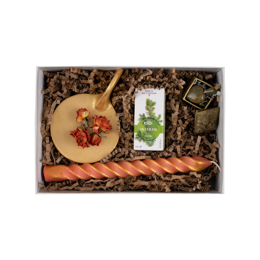 Gümüş Köknar & Altın Işık Hediye Kutusu ♡