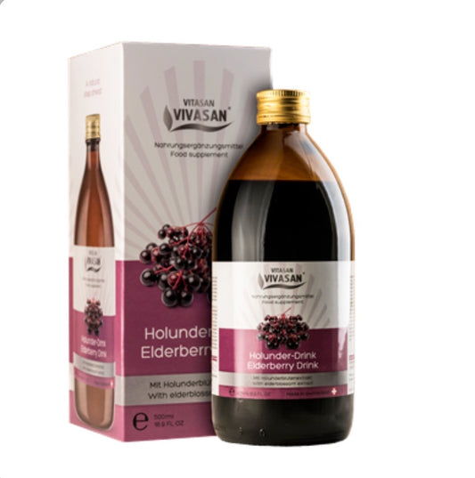 VIVASAN VITASAN Kara Mürver Şurubu - Elderberry Drink - 500 ML - D 203