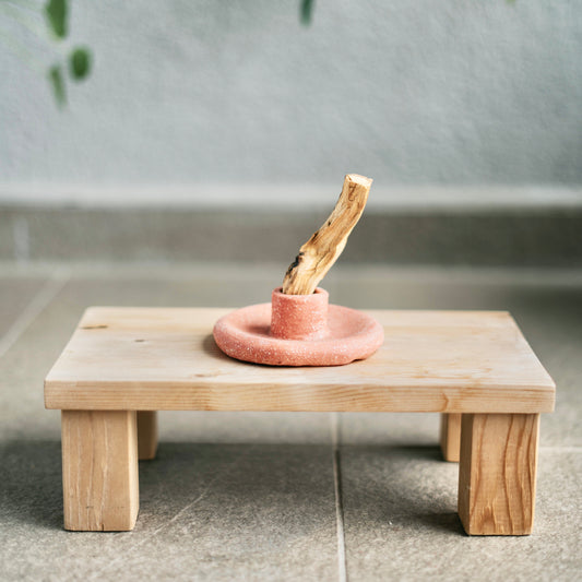 El Yapımı Seramik Palo Santo Tütsülük + Palo Santo 1 Adet Hediye