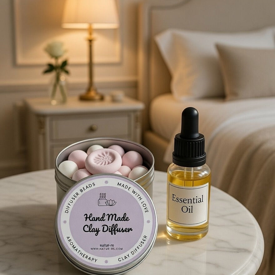 El Yapımı Seramik Difüzör Boncukları – Aromaterapi Taşları | Doğal Kokuyla Huzur